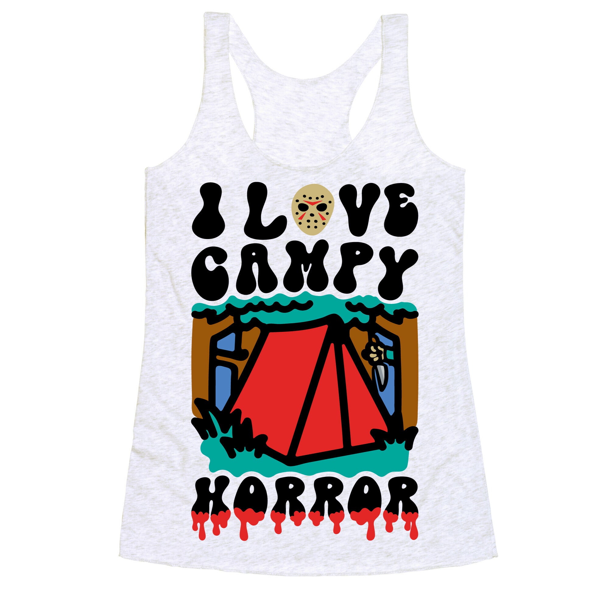 I Love Campy Horror Parody Racerback Tank